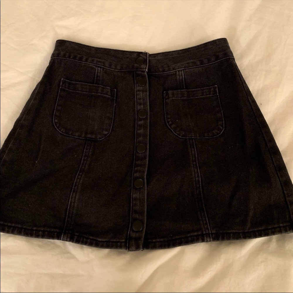 Brandy Melville Black Denim Skirt